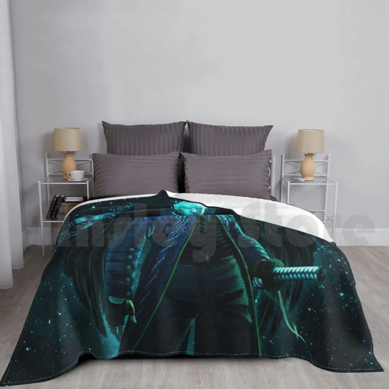 Son Of Demons 2 Blanket For Sofa Bed Travel Dmc Dante Vergil Demon Anime Sleeve Desing Fanart Nero Dmc5 Devil