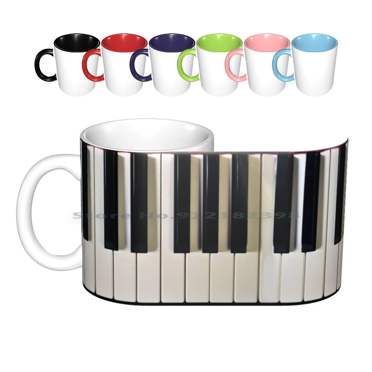 Piano Keys Ceramic Mugs Coffee Cups Milk Tea Mug Piano Keys Keyboard Music Pop Culture Awesome Epic Top Selling Graphic