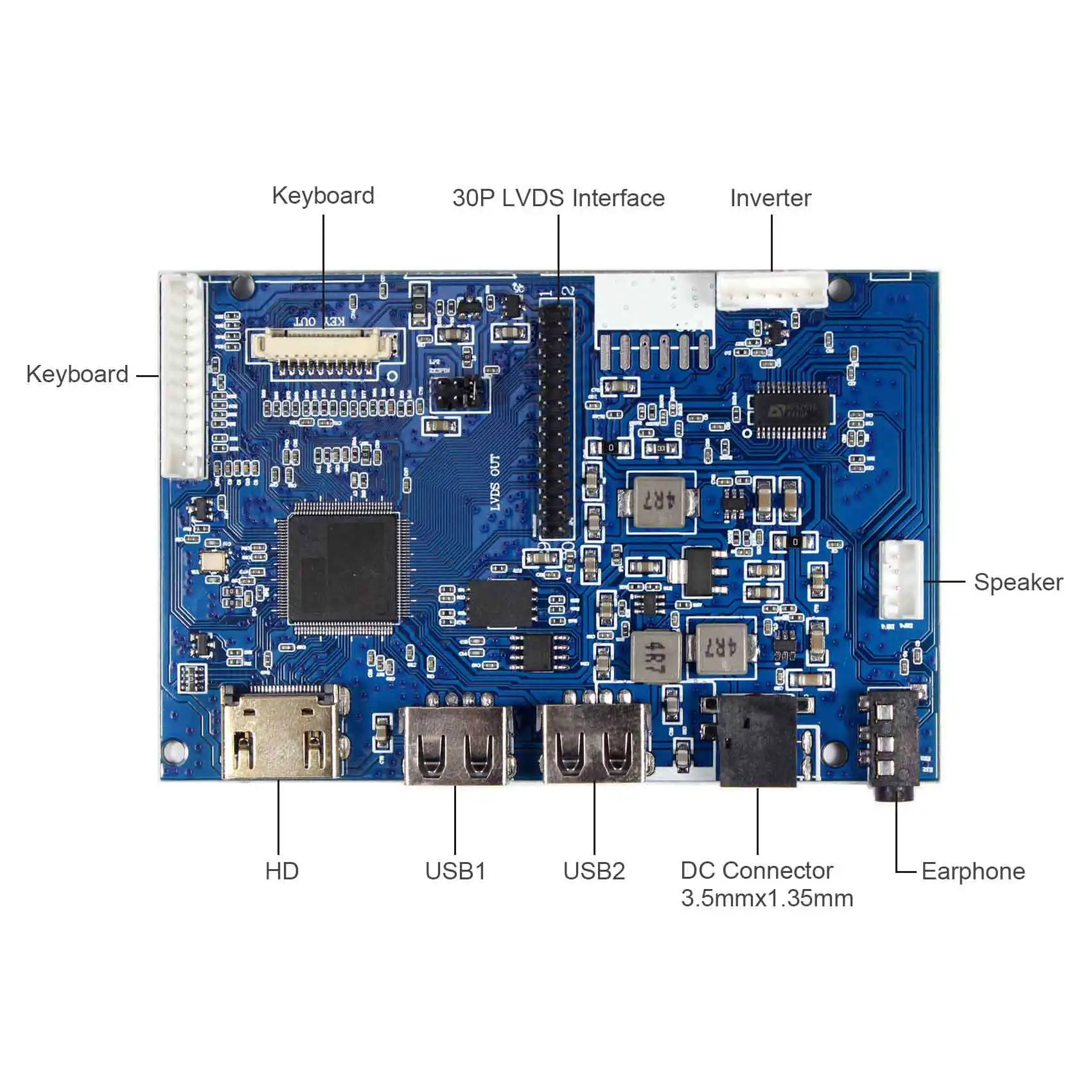 Imagem -05 - Painel Lcd de Sunshine ao ar Livre Placa h Dmi 2usb 215 1920x1080 Fhd 1000nit