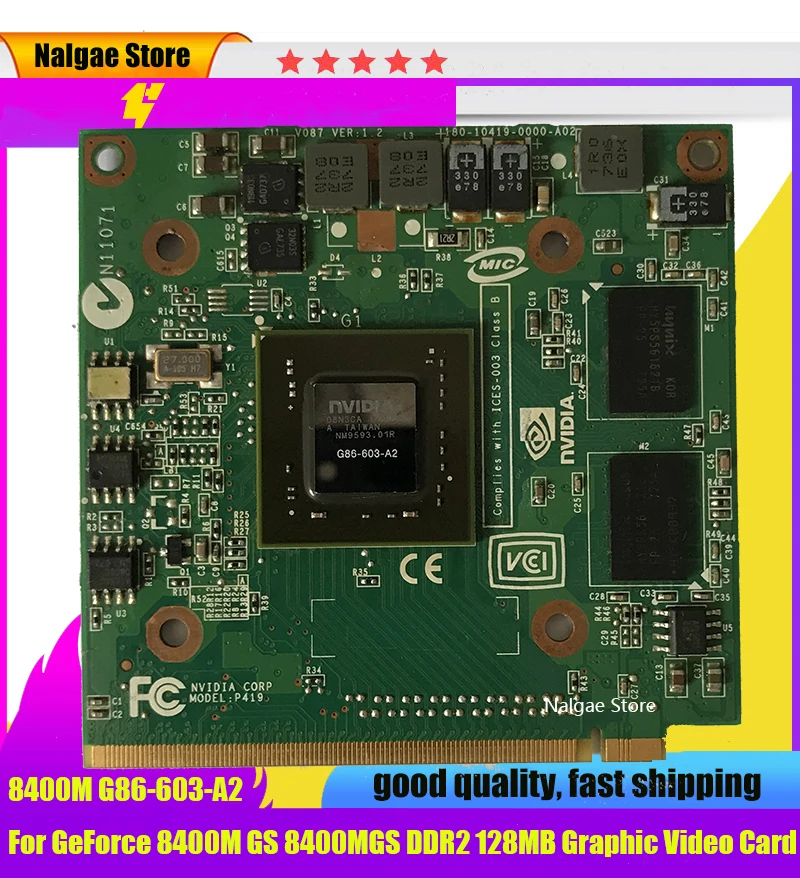 For GeForce 8400M GS 8400MGS DDR2 128MB Graphics Video Card for Acer Aspire 5920G 5520 5520G 4520 7520G 7520 7720G Free Shipping