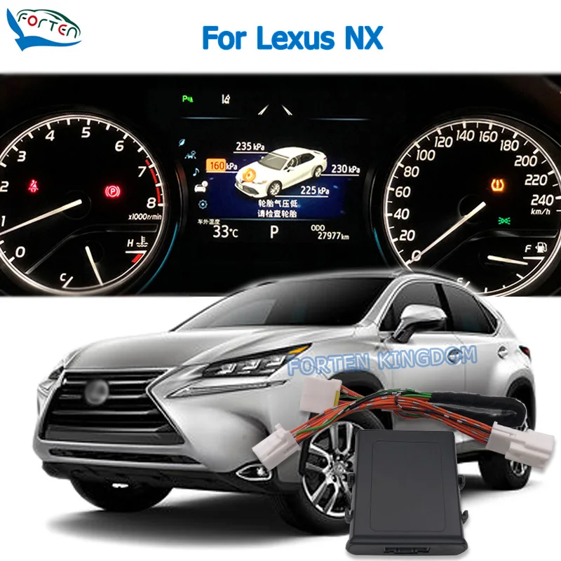 OBD TPMS tire pressure monitoring system for Lexus NX real-time intelligent monitoring OBD sensor free security alarm system