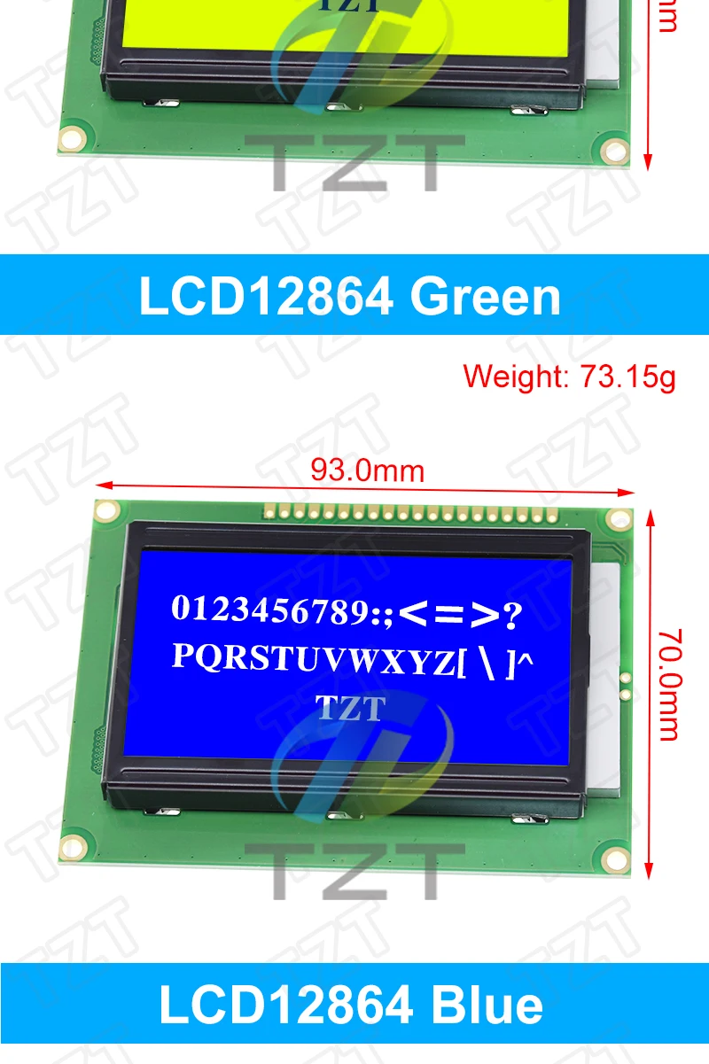 TZT LCD Modul Für Arduino LCD0802 LCD1602 LCD2004 LCD12864 LCD Zeichen UNO R3 Mega2560 Display PCF8574T IIC I2C Schnittstelle – Detail 20
