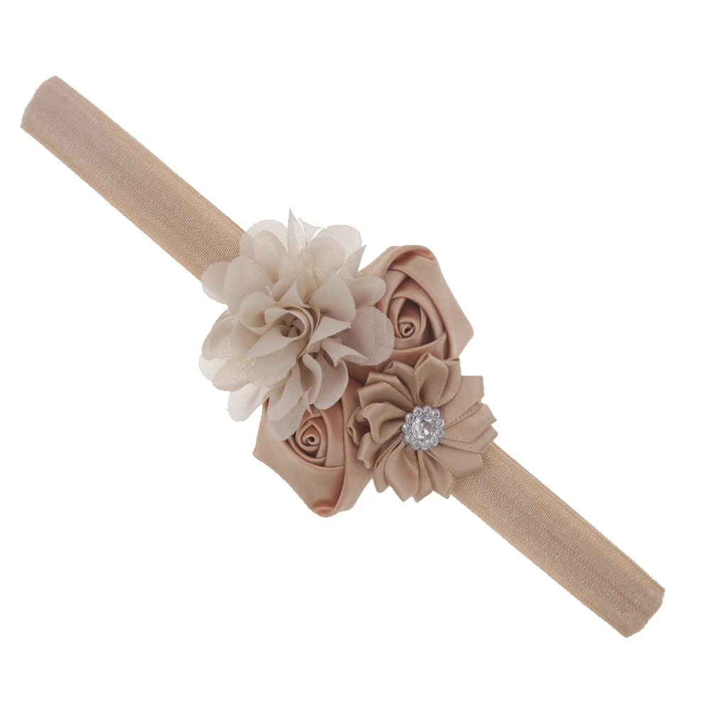 Baby Headband girls flower with Rhinestone Hair Bands Girls Kids Headbands Newborn baby  headwear children Hair Accessories