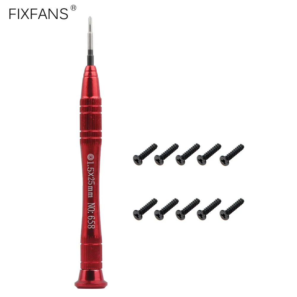 FIXFANS 1.5mm Y00 Tri-point Triwing Screwdriver with 10pcs Y Screws Replacement for Nintendo Switch JoyCon Repair Tools Kit