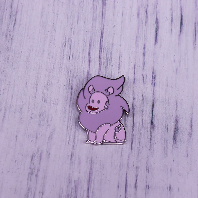 Steven Universe Lion tattoo Enamel Pin Pink Cartoon Brooch For Fans Lapel Coat Scarf Lapel Badge