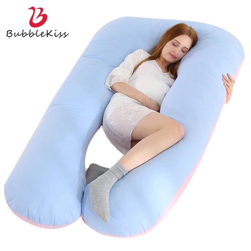 

Bubble Kiss Women Pregnant Side Sleepers Cushion For Bed U Shape Pillow Cotton Sleep Support Pillow For Pregnancy Waist Protect