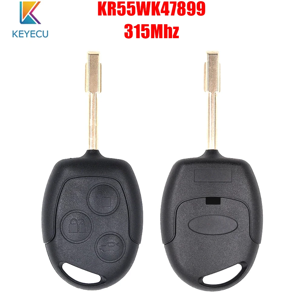 Keyecu KR55WK47899 Zdalny pilot samochodowy do Ford Transit Connect 2010 2011 2012 2013 315 MHz 4D60/4D63 Chip FO21 Blade