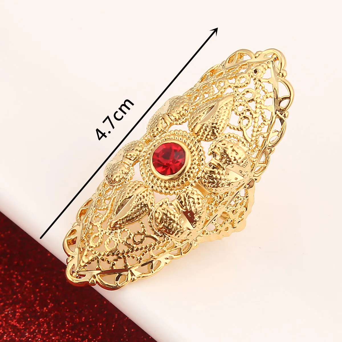 Ethiopian Gold Color Ring for Women Trendy African Arabian Charm Party Wedding Jewelry Gift