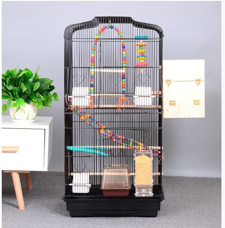 

Luxury Parrot Cage Wren Myna Tiger Skin Xuanfeng Peony Bird Cage Large Breeding Cage Bird Houses