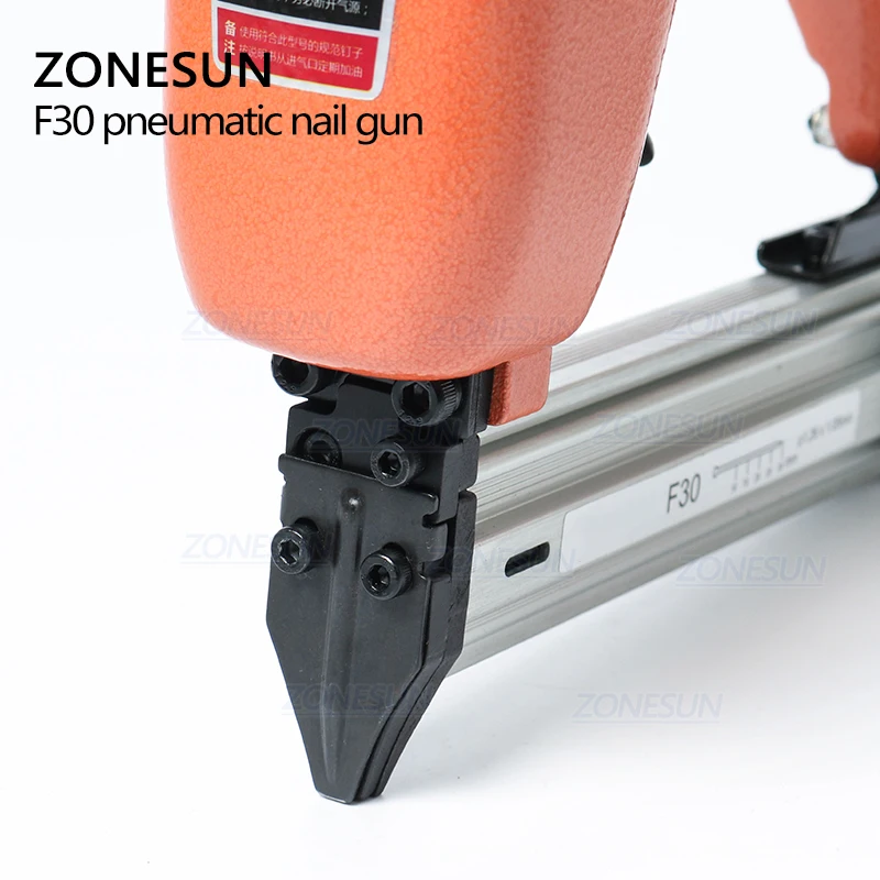 ZONESUN F30 Carpenter Pneumatic Nail Gun Woodworking Air Stapler Nails Home DIY Carpentry Decoration