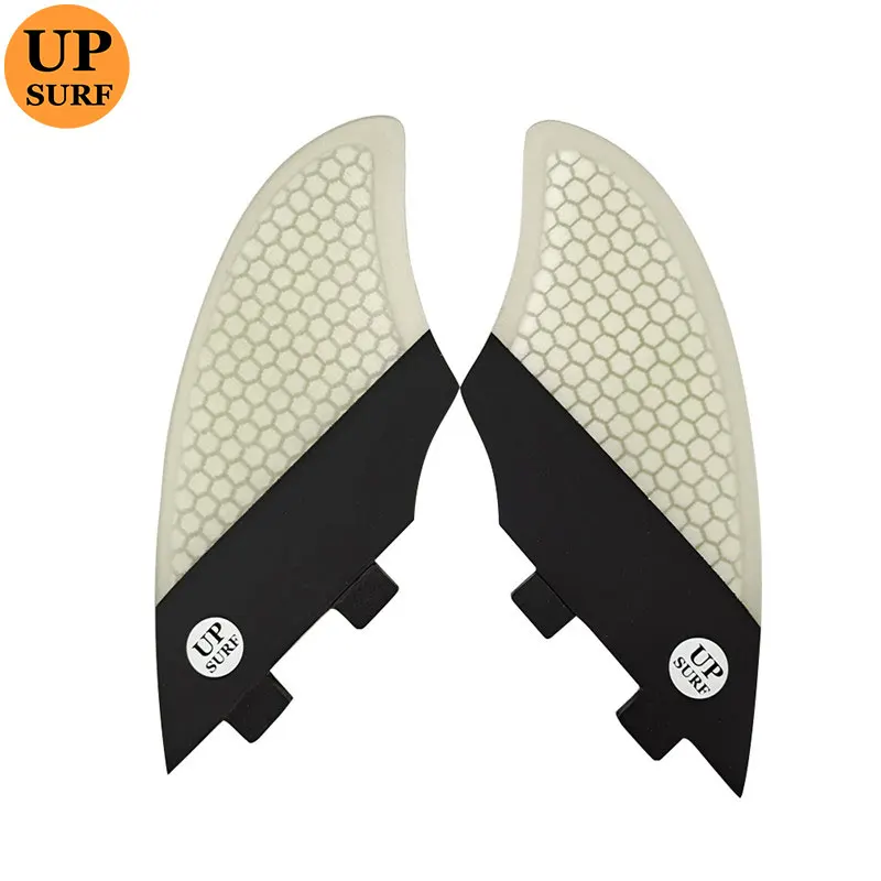 

Surfboard Double Tabs Black With White Color Twin fins keel fins Fiberglass Surfboard Fin surf Fins surfboard accessories