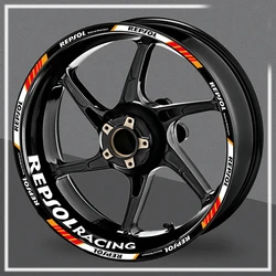 Reflective Motorcycle Wheel Stickers Racing Rim Strips Decals 17