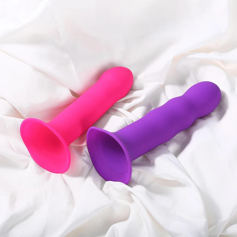 Dual density Memory soft silicone dildo  reactive with suction cup artificial realistic penis dick masturbator erotic g spot