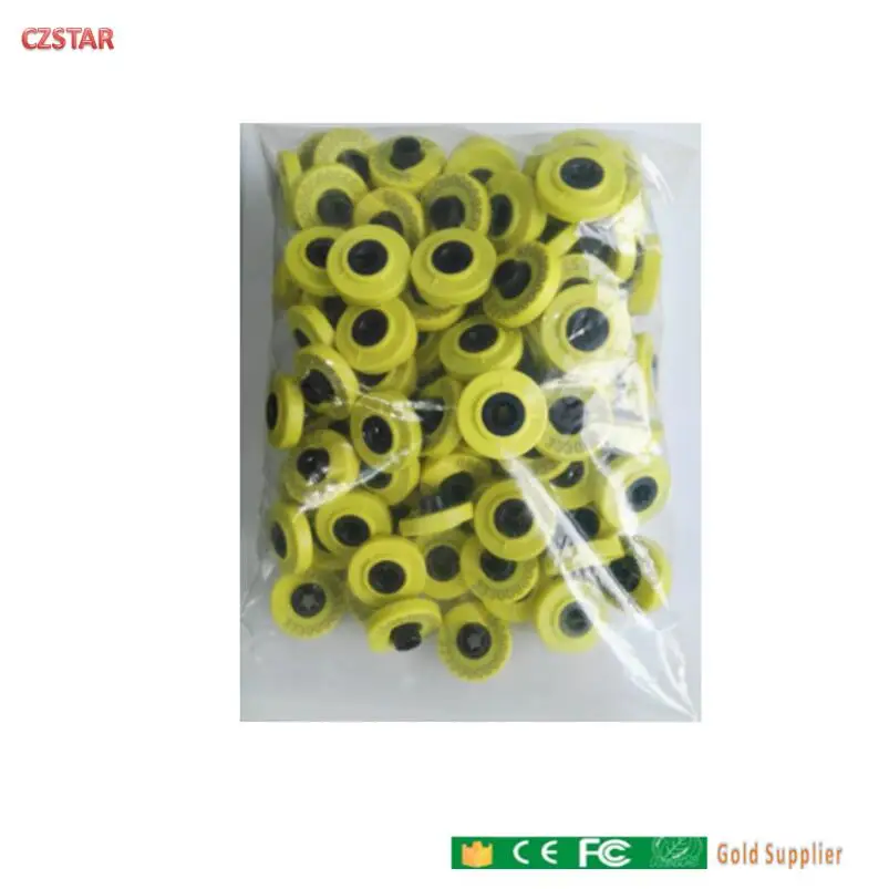 RFID EM4305 Chip 134.2Khz ISO11784 ISO11785 Ear Tag Czstar read write Livestock animal 134.2khz rfid ear tags Animal Management