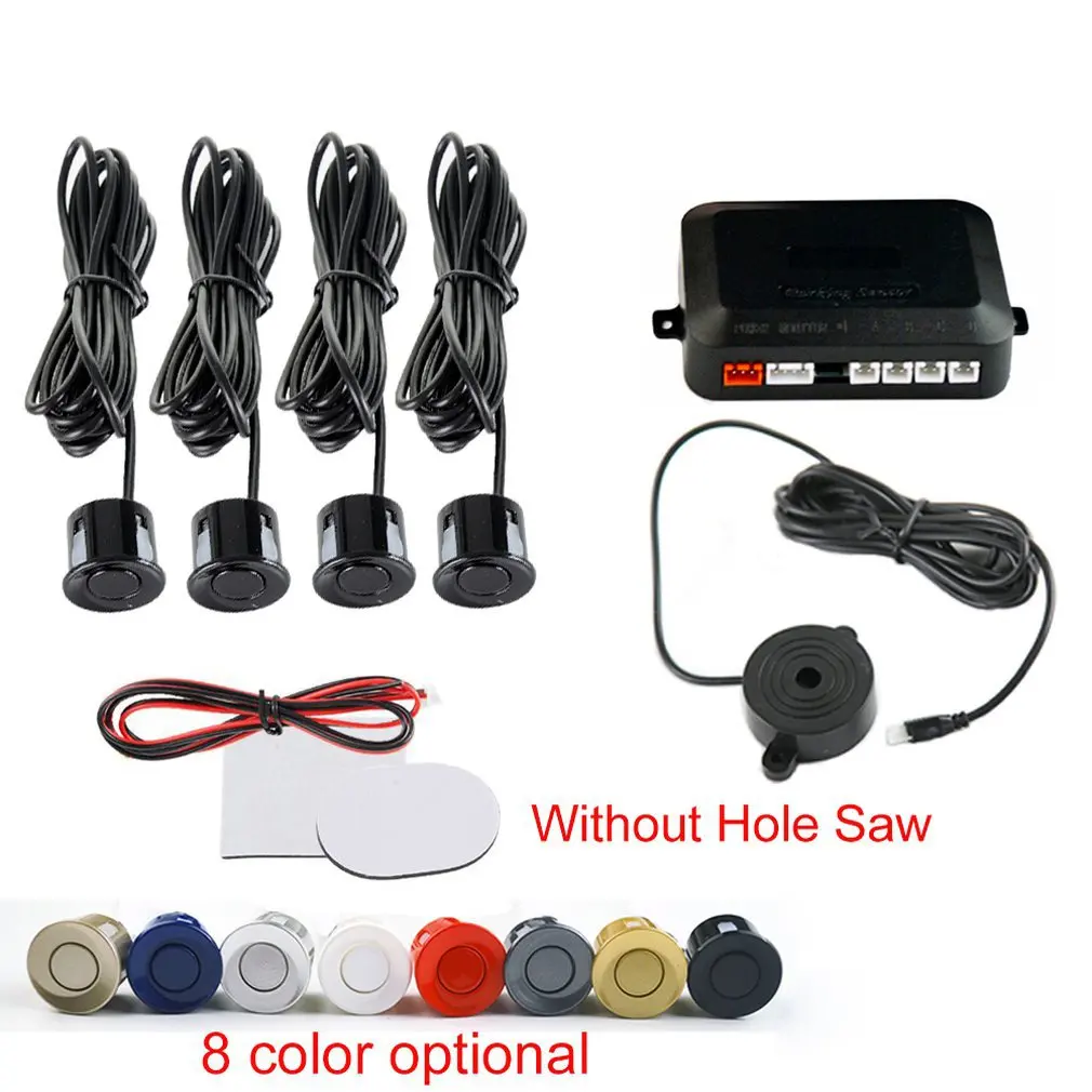 22mm Car Parking Sensor Kit Reversing Radar Ultrasonic Sensor Home Kit Monitors Reverse Sensor With 2.5m Cable Dropshipping