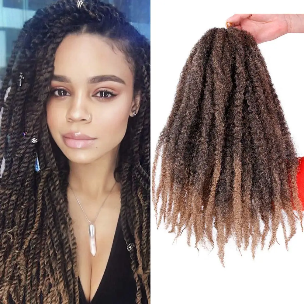 18 zoll Afro Verworrene Twist Zöpfe Haar Marley Zöpfe Haar Extensions Synthetische Twist Häkeln Haar Für Afrikanische Frauen Haar Expo stadt