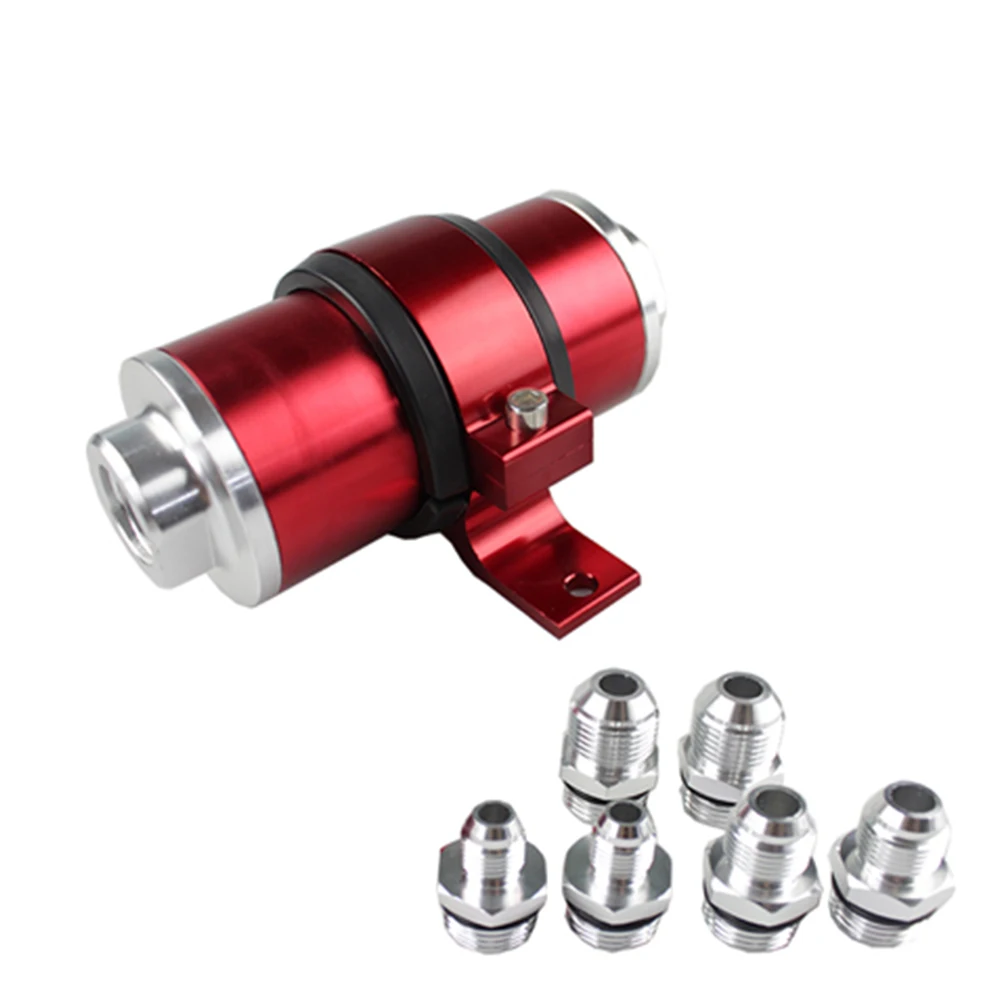 RASTP-wysoki przepływ aluminiowy filtr paliwa 58MM 30 mikronowy Element ze złączką AN6 AN8 AN10 adapter + wspornik RS-FP003 — zdjęcie 2