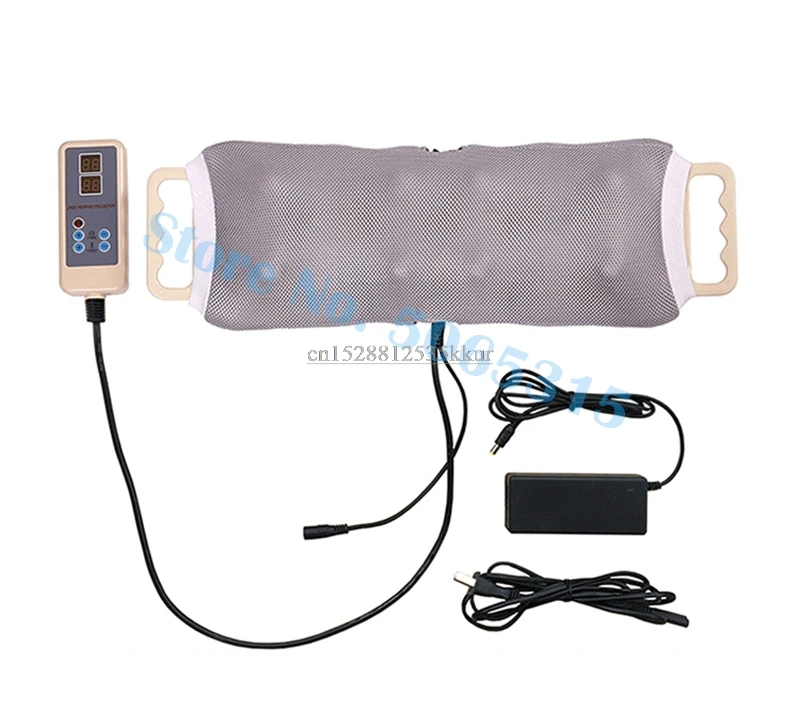 Health Care Electric Jade germanium stone massage balls Foldable Natural Tourmaline Far Infrared Heat Mat Back Neck Pillow