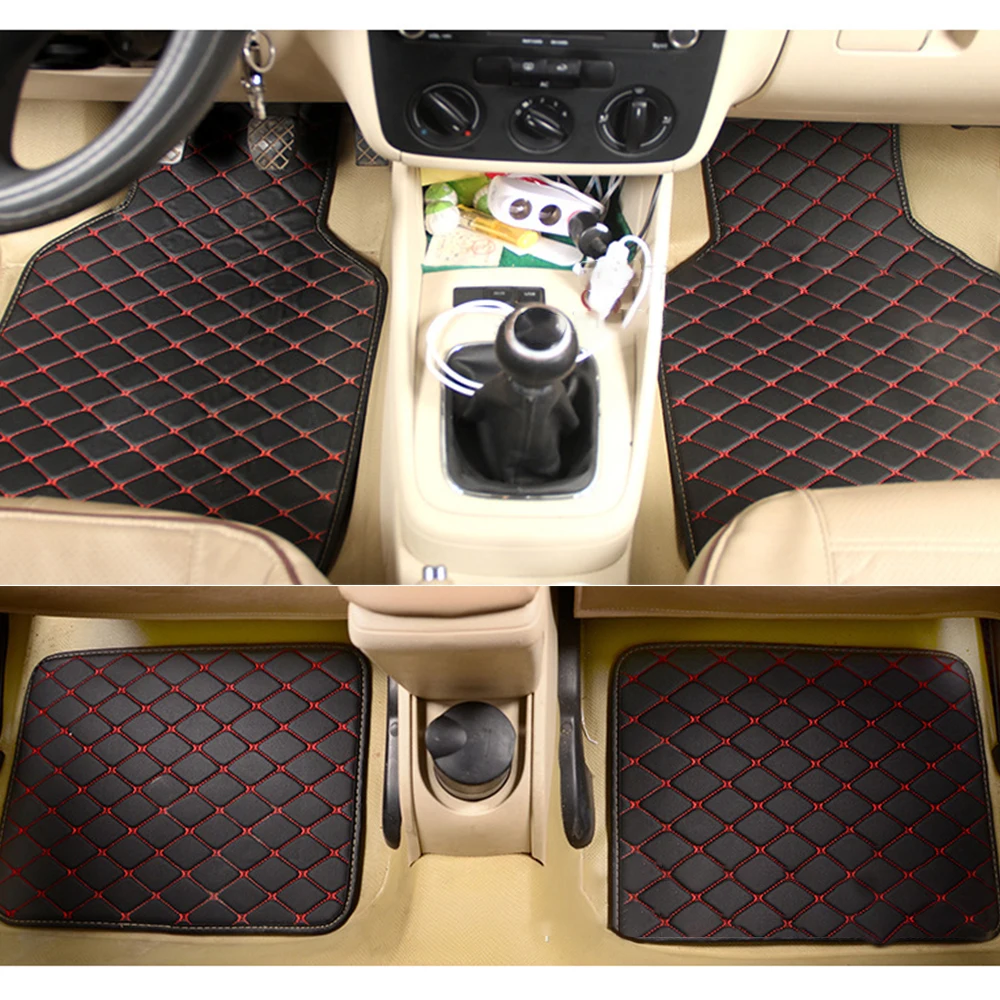 For Seat Ateca Arona ibiza Leon Toledo Leon ST CUPRA Auto Foot Pads PU Leather Car Floor Mats Auto Carpets Interior Accessories