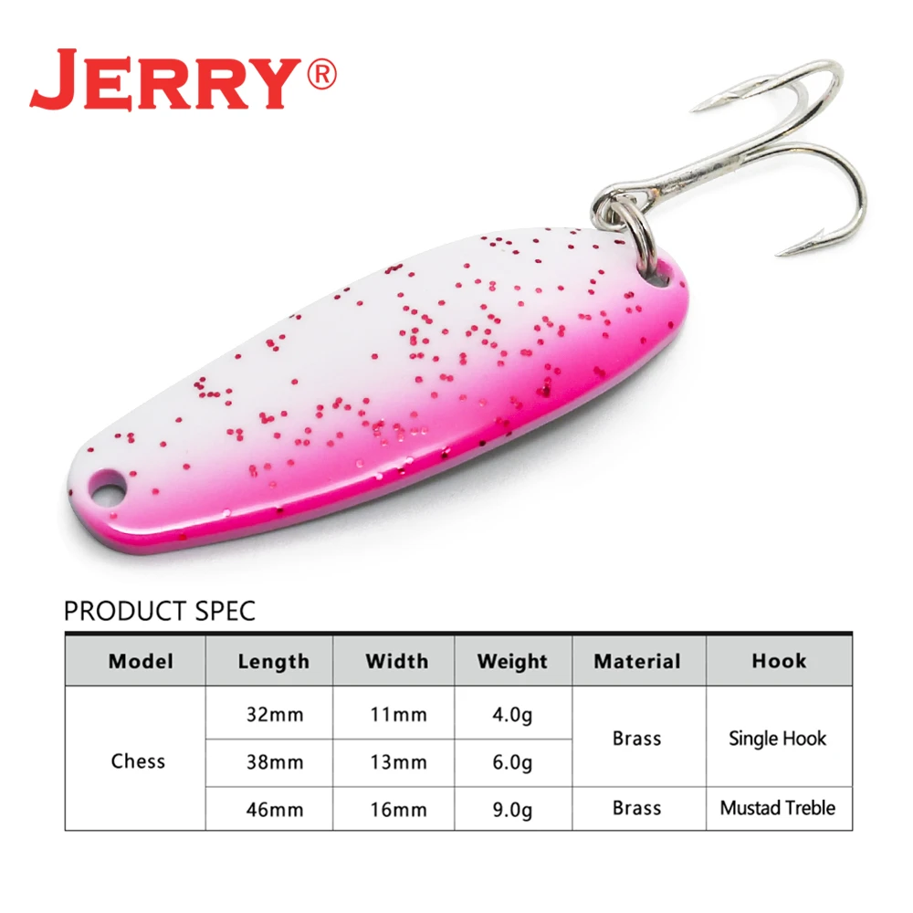 Jerry Chess Aritificial Metal Spoon Lure 4g 6 g 9g Mix Color Trout Pike Swim Spinners baits Wobblers For Fishing Tackle