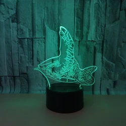 Oceano animal de natação tartaruga chelonia mydas tartaruga mar 3d led night light lâmpada mesa festa decoração para casa brinquedo do miúdo lâmpada natal