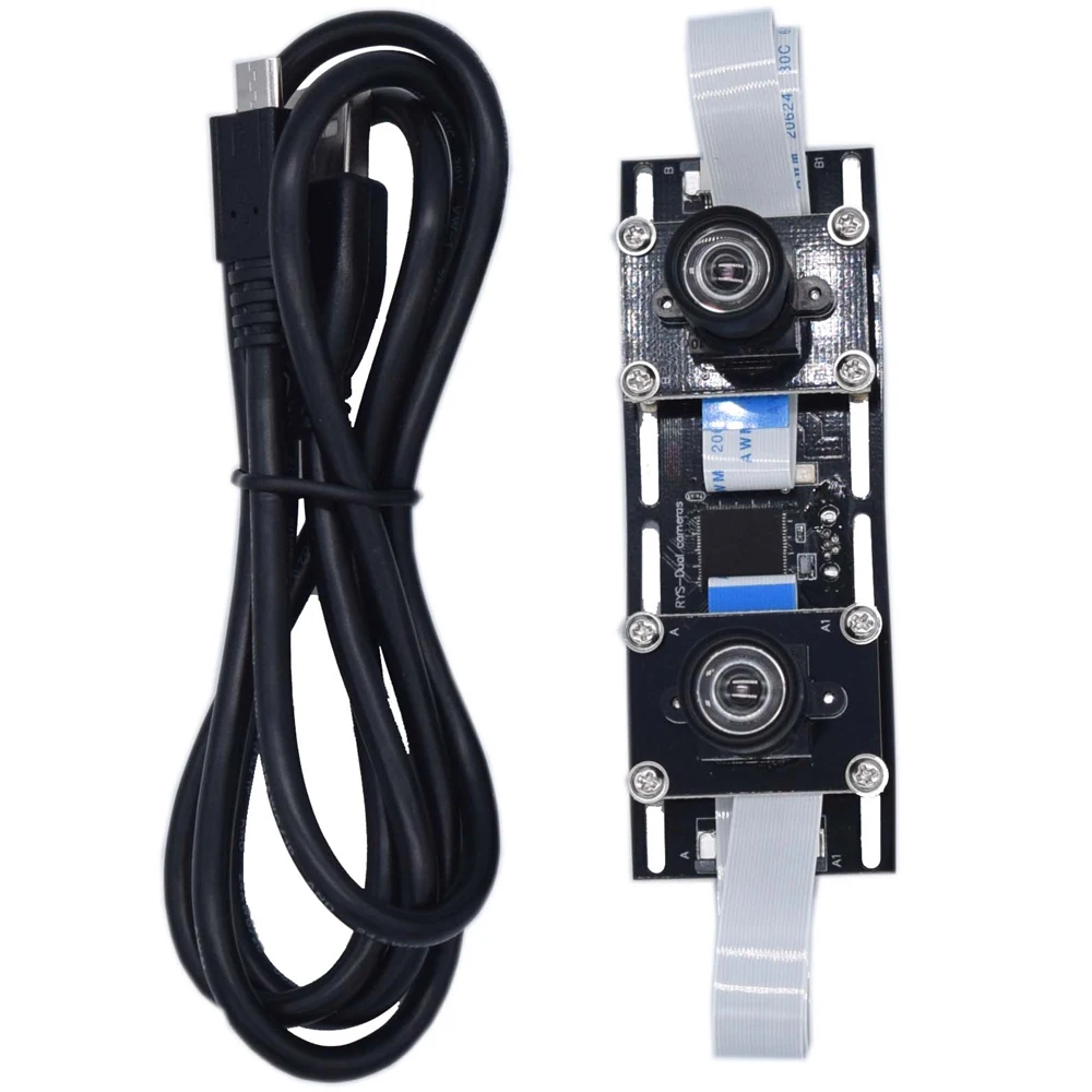 USB 3D Synchronize the same frame camera Dual camera with two lens ,white and black color lens and colors image at same computer