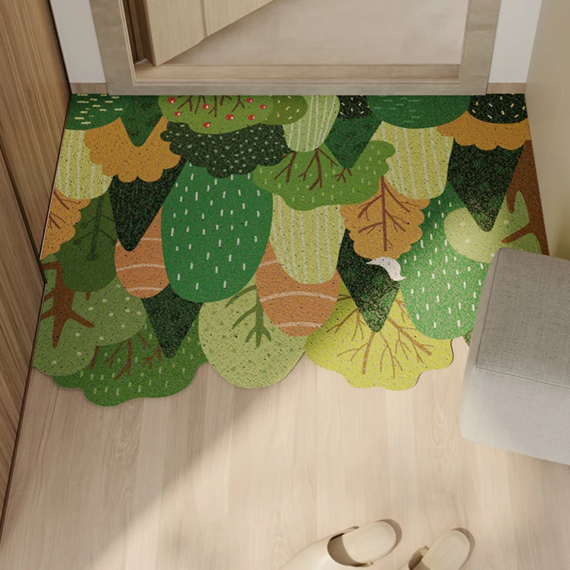 Tapis de maison nordique, décoration de salon, chambre à coucher, couloir, porte de cuisine en PVC, coupe non ald, porte d\'entrée