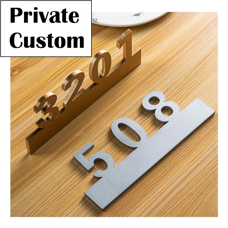 

Private Custom Acrylic House Number Address Sign Stickers Letters Numbers Doorplate Door Plaque Numbers For Home Street Sign