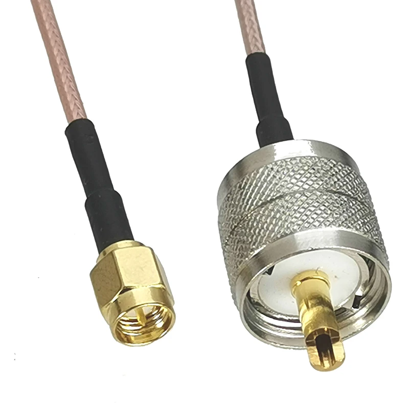 UHF ตัวผู้เป็น SMA ตัวผู้ pigtail RG316 RF pigtail PL259 UHF ปลั๊กตัวผู้ไปยัง PL259 UHF หัวต่อตัวผู้สำหรับ CB วิทยุสมัครเล่นเสาอากาศ