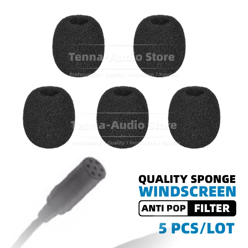 5PCS/LOT Sponge Tie Clip On Mic Windscreen Cover Shield For SENNHEISER ME2 ME 2 Lavalier Microphone Foam Pop Filter Windshield