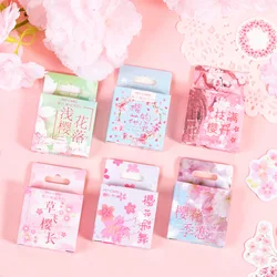 45Pcs/Box Spring Encounter Series Stickers - Cherry Blossoms DIY Diary Decorative Album Stickers Label