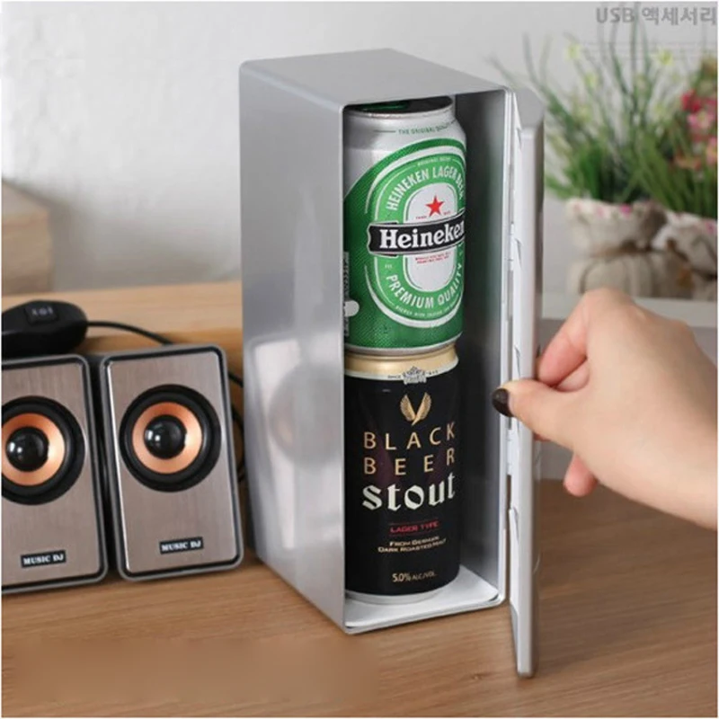 Mini USB Tủ Lạnh Sáng Tạo Nhỏ Tủ Lạnh Mini Dược Mỹ Phẩm Tủ Lạnh Để Bàn Tủ Lạnh Nhỏ