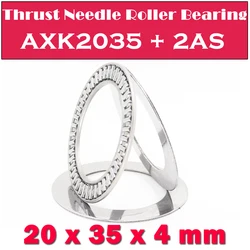 AXK2035 + 2AS Thrust Needle Roller Bearing With Two AS2035 Washers 20*35*4 mm ( 10 PCS ) AXK1104 889104 NTB2035 Bearings