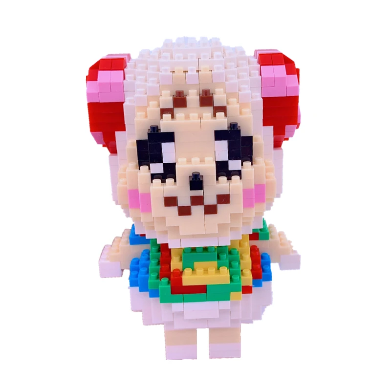 28 styles Animal Crossing Blocks Raymond 3D Model DIY Mini Diamond Blocks Bricks Building Toy for Children Gift