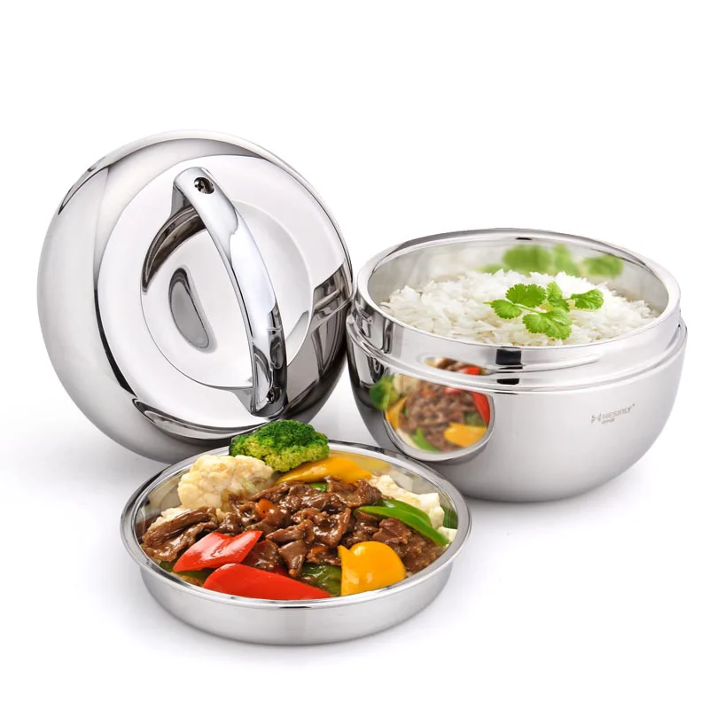 304 Stainless Steel Double Wall Vacuum Thermal Lunch Box For Kids Office Food Storage Container School Insulation Bento Box Set