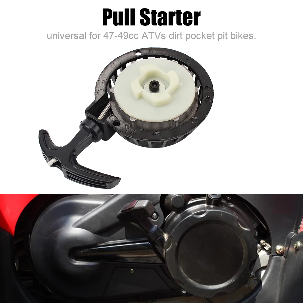 Pull Starter For 2 Stoke Dirt Pit Pocket Bike 47cc 49cc Mini Moto ATV Quad Start Ignition Engine Parts Motorcycle Accessories