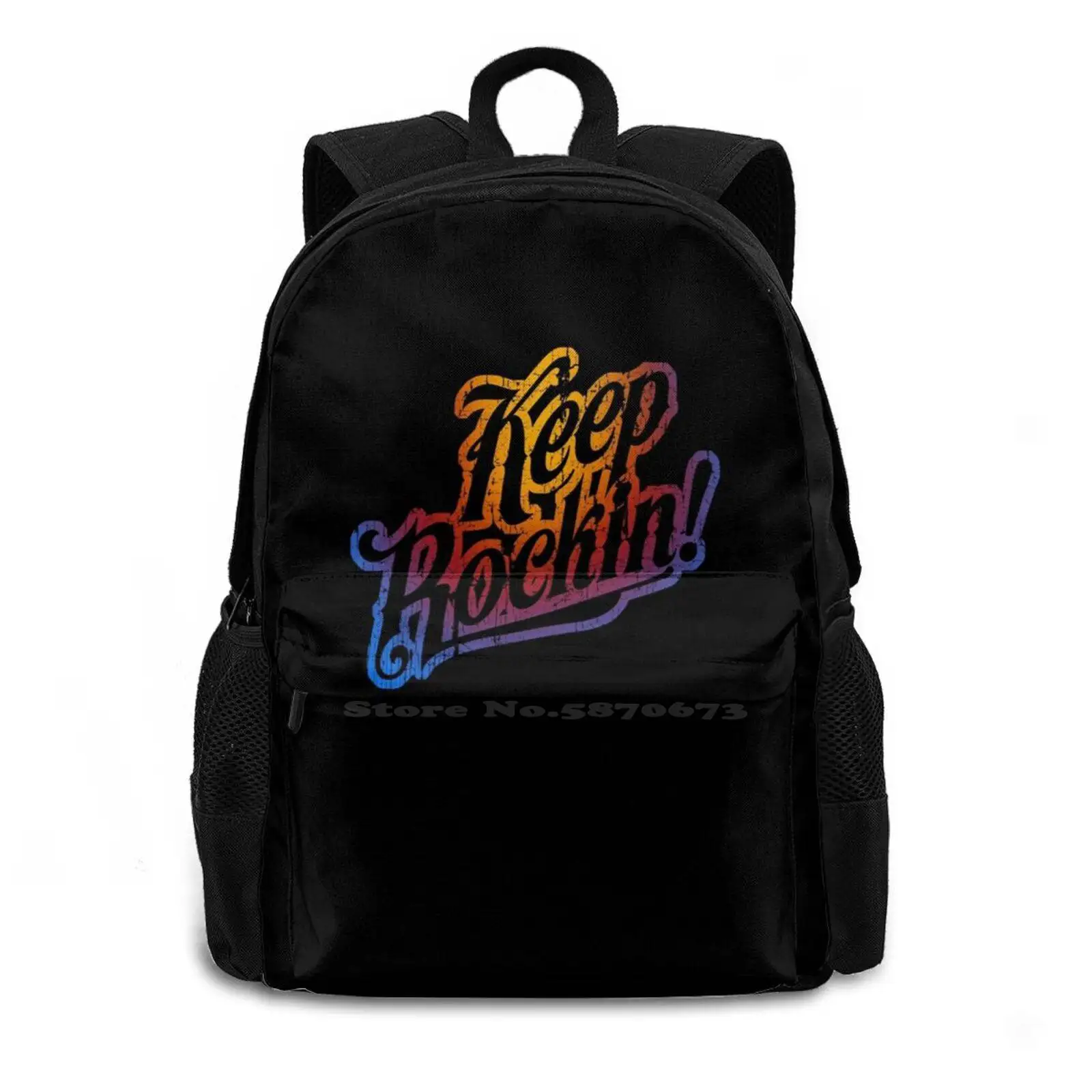 Rock And Roll Star Design Teen College Student Backpack Laptop Travel Bags Jackson Toddler Taylor Music Heavy Metal Musician