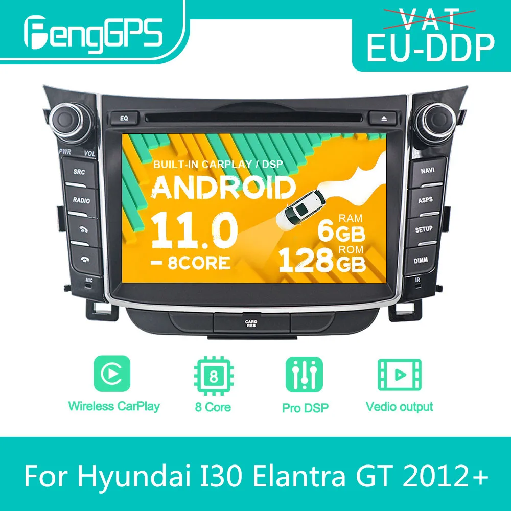 

Автомагнитола для Hyundai I30 Elantra GT 2012 + Android, стерео, DVD, мультимедийный плеер, 2 Din, Авторадио с GPS Навигатором, сенсорным экраном PX6