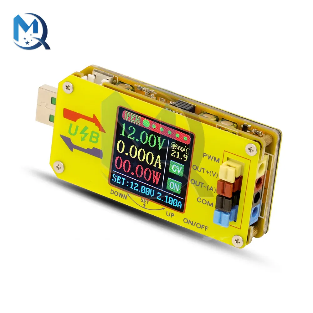 CNC USB Buck-Boost Power Supply Constant Voltage and Constant Current Meter LCD Digital Display Coulomb Counter PWM Generator