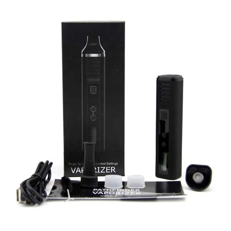 Original Hugo Vapor E-Cigarette Pathfinder V2 Dry Herb Vaporizer 2200mAh Temp Control Pathfinder II Herbal Wax Mod Vape Pen Kit