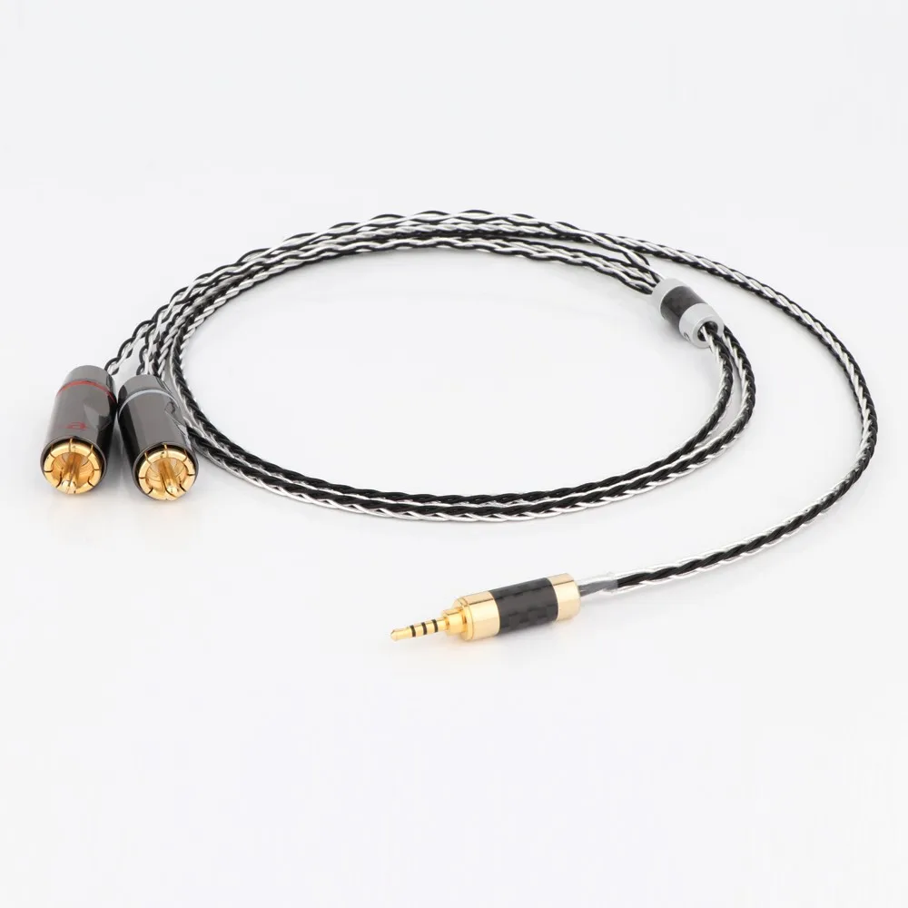 Preffair-Cable Hifi 2,5mm TRRS equilibrado a 2 RCA macho para Astell & Kern AK100II,AK120II,AK240, AK380,AK320,DP-X1, 1 unidad