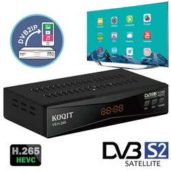 Koqit-衛星放送受信機V5H,DVB-2ip,H.265 HEVC衛星放送受信機,DVB-S2ストリーミング用,YouTube