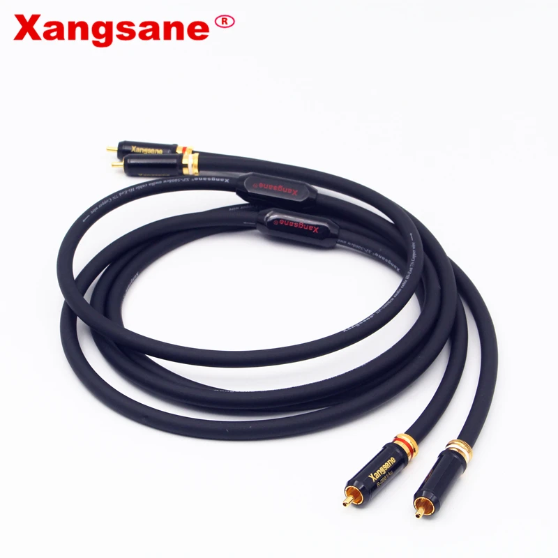 Xangsane Sp-5008Cu Hiệu Suất Cao OCC Rca Rca Cáp Hifi Dây Dẫn Âm Thanh HIFI Cáp 2RCA Đực Cáp Âm Thanh