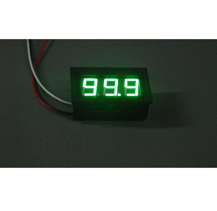V27D DC0-100V 3-Line 3-Digits Green LED Direct Current Voltmeter Meter Module DC 0-100V