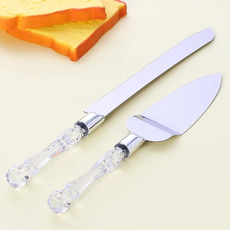 1set Personalized Wedding Cake Cut Set – Engraved Stainless Steel Knife And Server