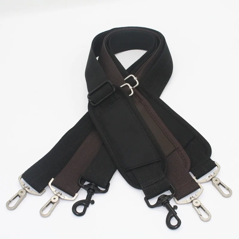 Custom Nylon Bag Strap For Men Bags Strong Shoulder Strap Briefcase Laptop Bag Belt Adjustable Length Bag Accessory Brown Black