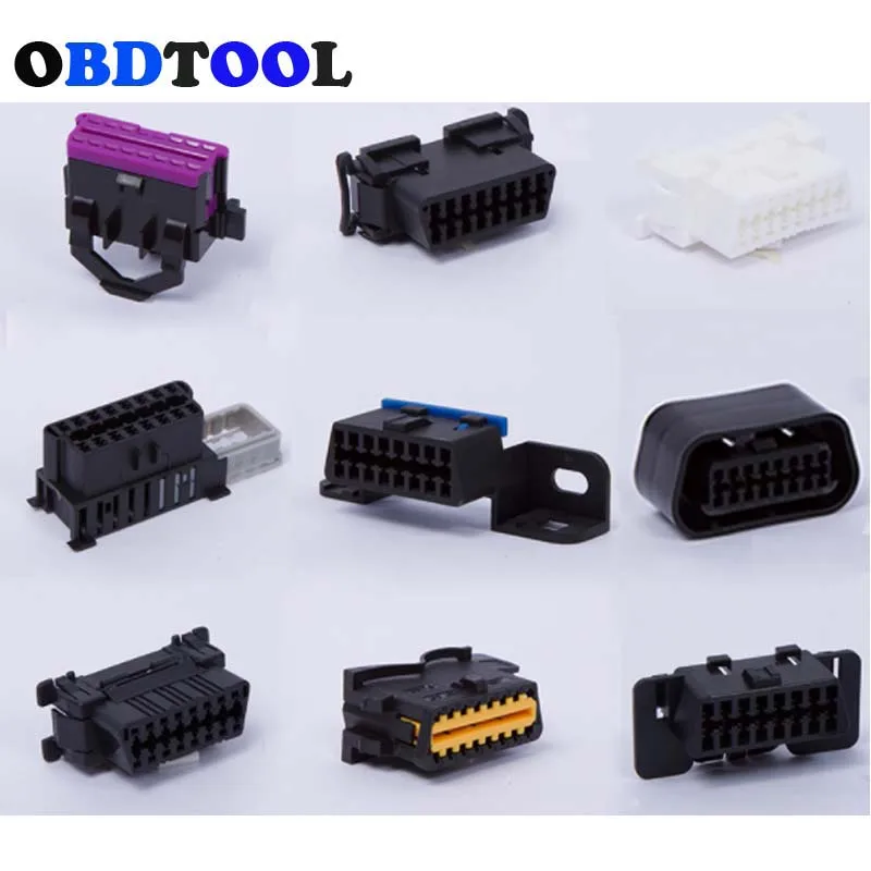 Auto OBD2 16Pin Female Connector for Benz/bmw/ford/buick Car Diagnostic Interface 16 Pin Plug Modification Wire Harness Adapter