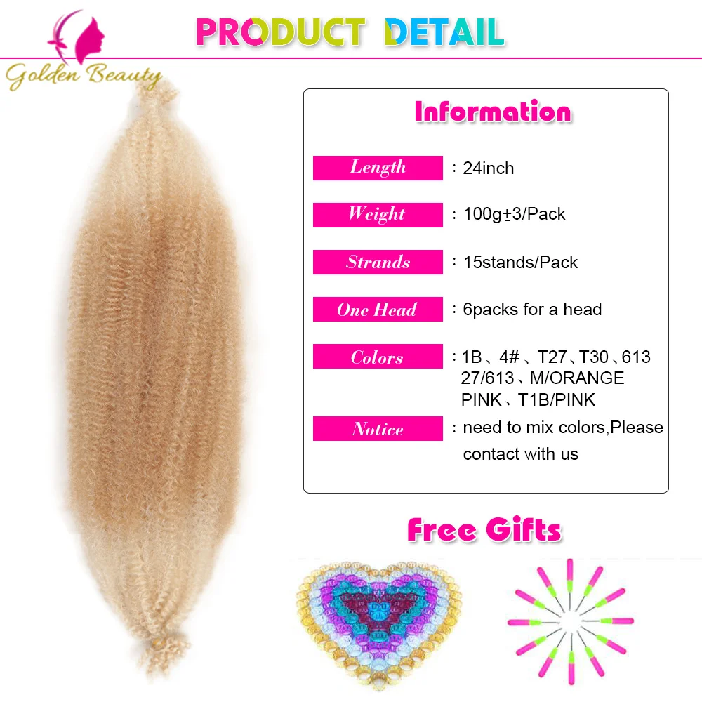 Jumbo Marley-trenzas de ganchillo para mujer, extensiones de cabello Natural sintético suave Afro rizado, trenzado