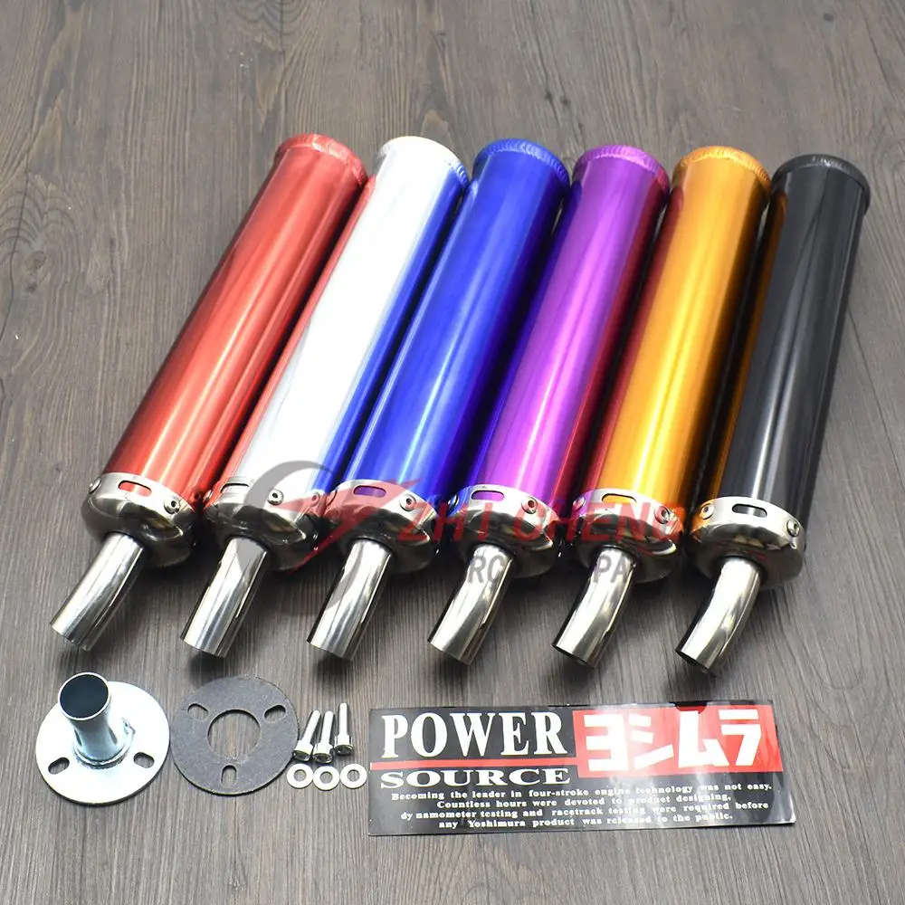 50-250CC Universal Two stroke Scooter Dirt Motorcycle Racing Exhaust Muffler Silence Silencer 2 Stroke Moto Exhaust Pipe Muffler