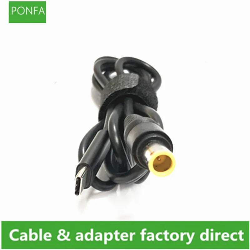 Conversor USB C DC Power Plug Carregador Cabo para Lenovo Thinkpad X60 X61 Z61 T60 T61 USB Tipo C Macho para 7.9*5.5mm Macho Jack 1.5m